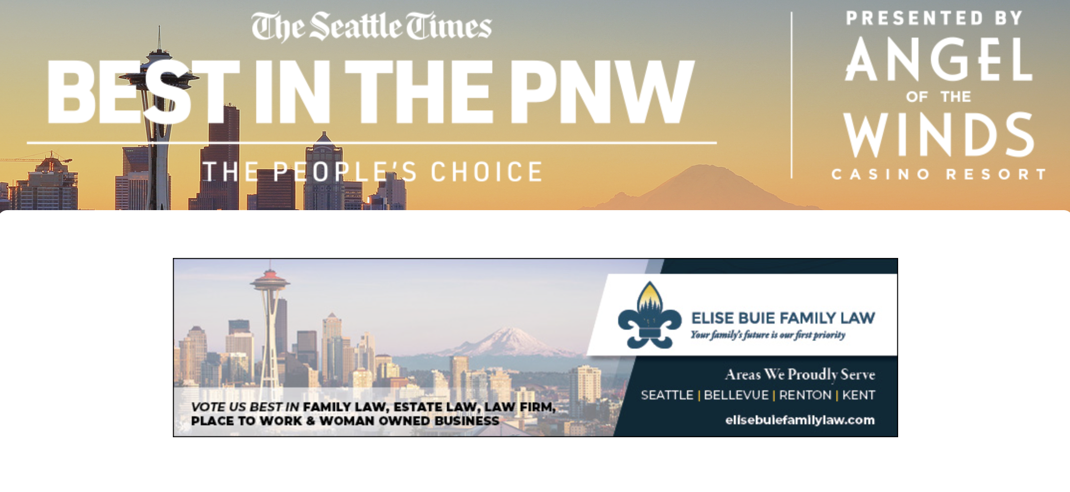 Vote for Elise Buie Family Law 2026 Seattle Times Best in the PNW
