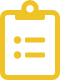 Yellow clipboard with checklist icon
