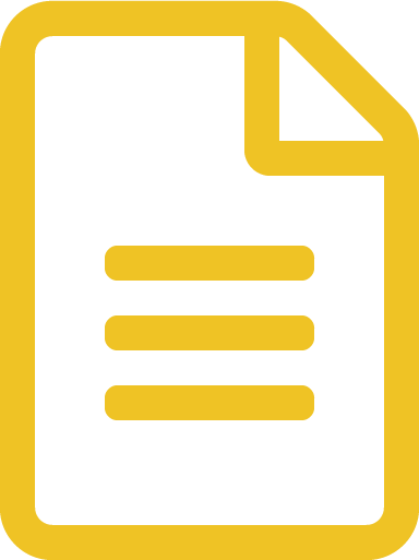 A yellow document icon with three horizontal lines representing text