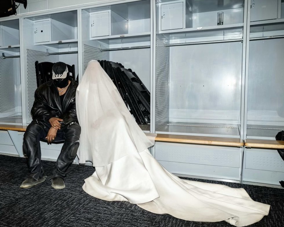 Reunited or Divorcing Amicably? Kim Kardashian Sports Wedding Gown at Kanye West’s Latest ‘Donda’ Listening Party