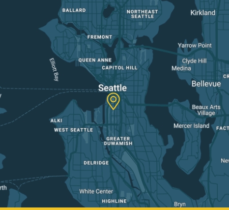 Map of Seattle with labeled neighborhoods
